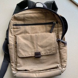Fossil canvas backpack